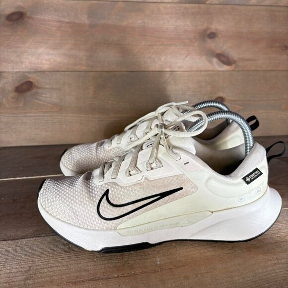 nike juniper trail 2 womens size 8 shoes beige waterproof trail running sneakers - Picture 1 of 8
